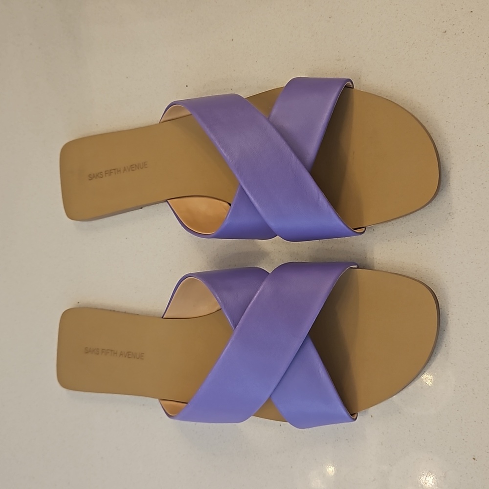 Saks 5th Avenue Leather Sandals  sz 9.5 M
🎉HOST PICK🎉 - Picture 2 of 8